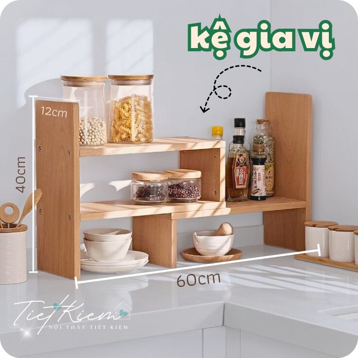 Kệ gia vị gỗ, kệ sách để bàn {Tặng Tua Vít} Nội Thất Tiết Kiệm K0991 1 kệ gia vị gỗ, kệ sách để bàn {tặng tua vít} nội thất tiết kiệm k0991