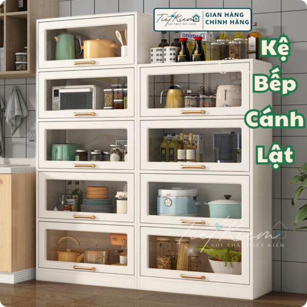 kệ tủ bếp gỗ đẹp nội thất tiết kiệm