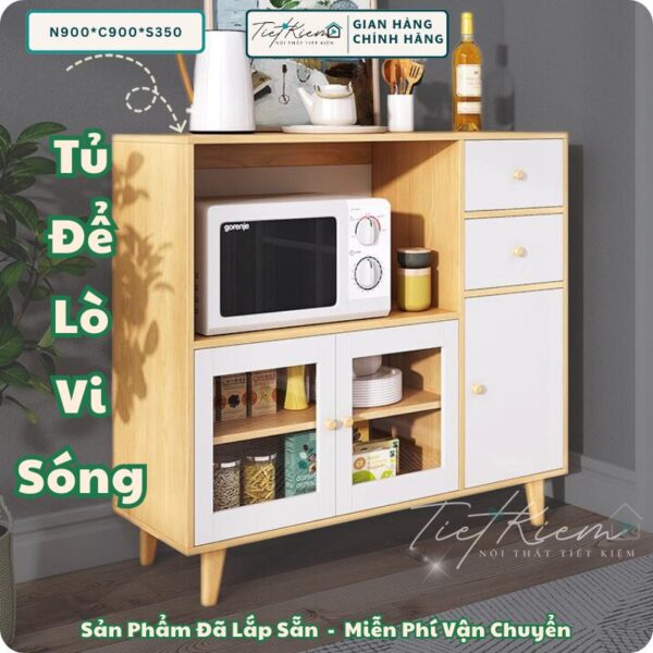 tủ bếp để lò vi sóng nội thất tiết kiệm b146