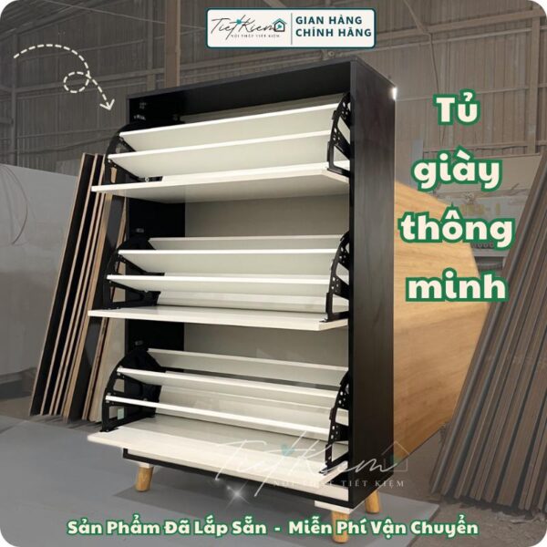 tủ giầy cánh lật ngang 80cm nttk