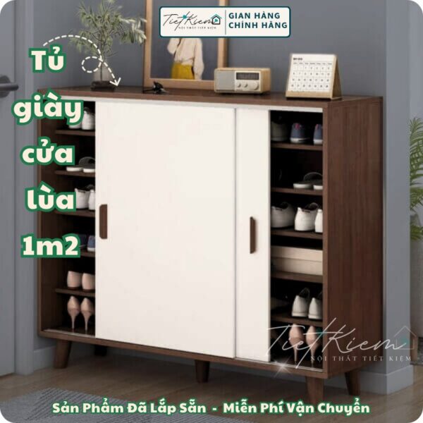 tủ giầy cửa lùa đa năng 1m2 nttk 290512