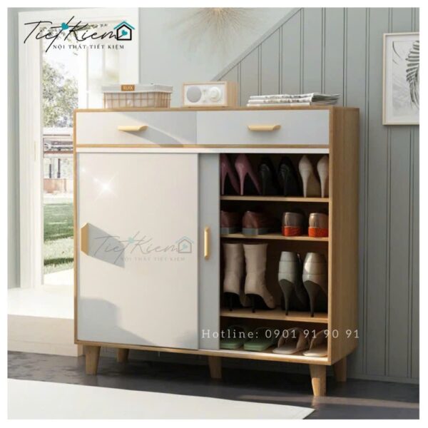 tủ giày cửa lùa đẹp 90cn nội thất tiết kiệm 290511