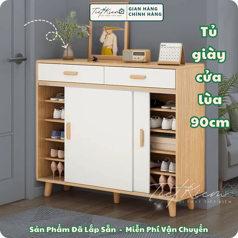 Tủ giày cửa lùa gỗ 90cm Nội Thất Tiết Kiệm TG203 1 tủ giày cửa lùa gỗ 90cm nội thất tiết kiệm tg203