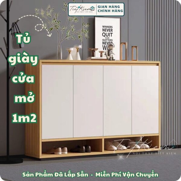 tủ giày cửa mở 1m2 nội thất tiết kiệm tg888