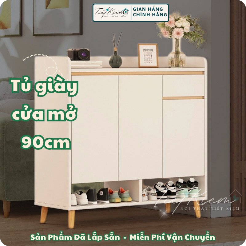 Tủ giầy cửa mở chân gỗ ngang 90cm tu.giay299 1 tủ giầy cửa mở chân gỗ ngang 90cm tu.giay299
