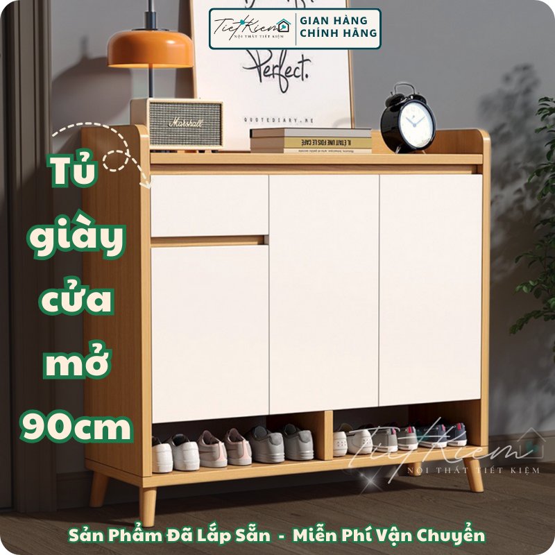 Tủ giầy cửa mở gỗ đẹp ngang 90cm Tu.giay01 1 tủ giầy cửa mở gỗ đẹp ngang 90cm tu.giay01