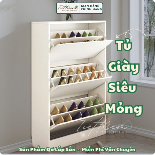 tủ giầy siêu mỏng ngang 60cm tu.giay.1406
