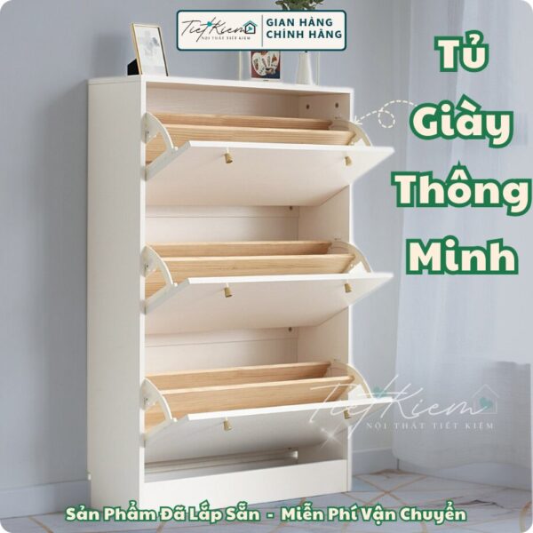 tủ giầy thông minh đẹp n80cm tg089