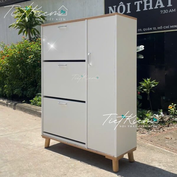 tủ giầy thông minh gỗ ngang 90cm nttk tg011