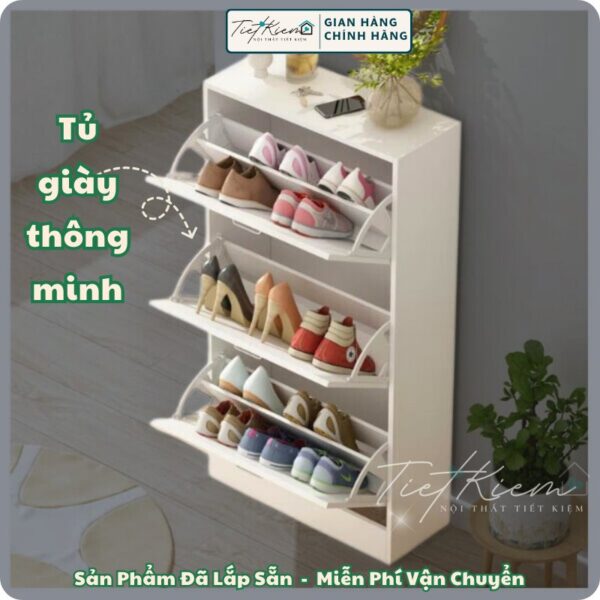 tủ giày thông minh siêu mỏng 60cm tu.giay.2026