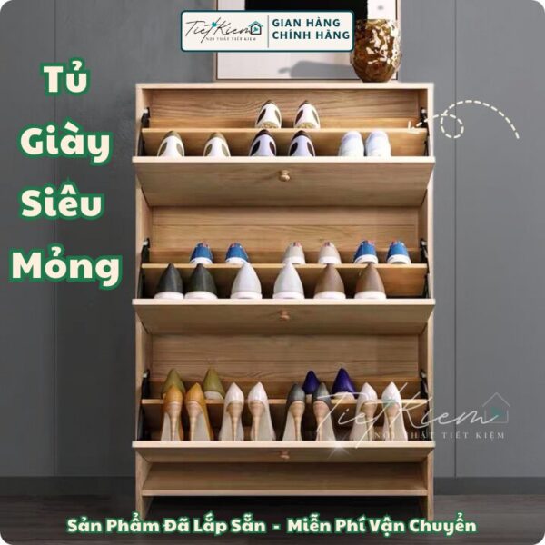 tủ giầy thông minh vân sồi n90cm nttk.01