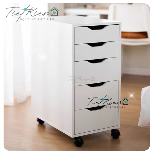 tủ ikea 5 ngăn màu trắng nội thất tiết kiệm tn0009