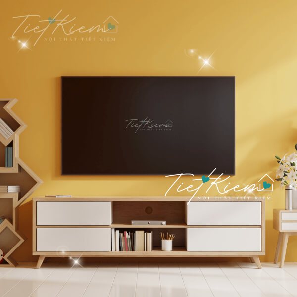 tủ kệ tivi gỗ đẹp 1m2 nttk 21062