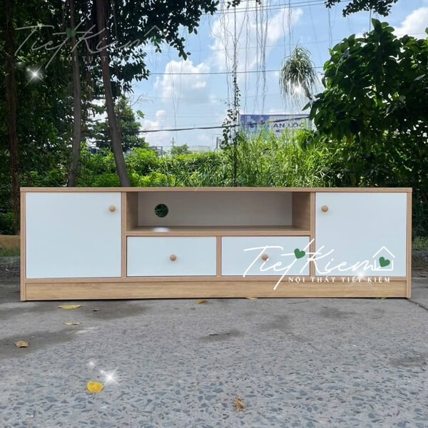 tủ tivi gỗ phòng khách 1m4 tu.tivi11