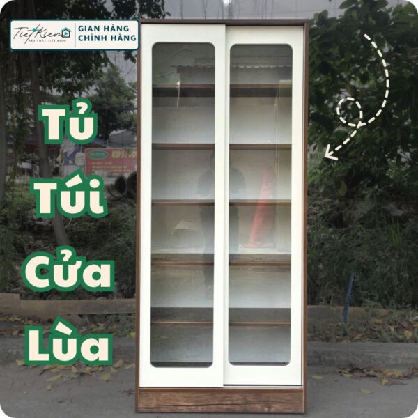 tủ túi gỗ cửa lùa nội thất tiết kiệm tui09