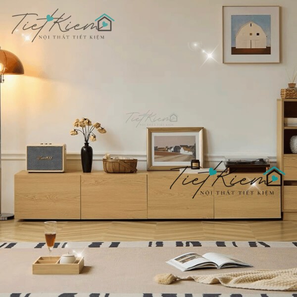 tủ tv gỗ decor phòng khách 1m4 tivi1