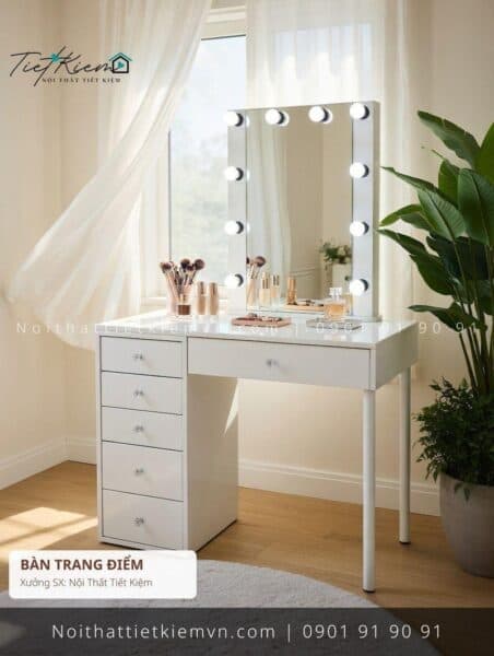 19+ bàn trang điểm gỗ MDF cho nhà phố giá rẻ 1 Bàn Trang Điểm Nội Thất Tiết Kiệm HCM