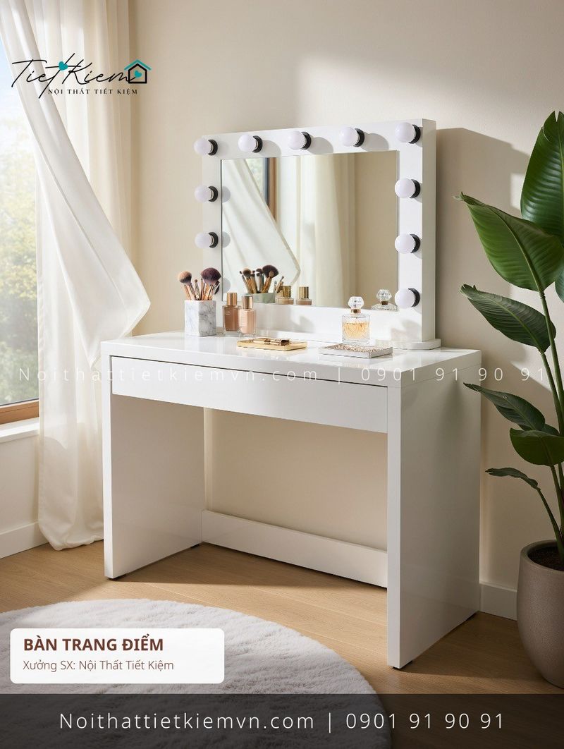 19+ bàn trang điểm gỗ MDF cho nhà phố giá rẻ - Bàn Trang Điểm - Nội Thất Tiết Kiệm