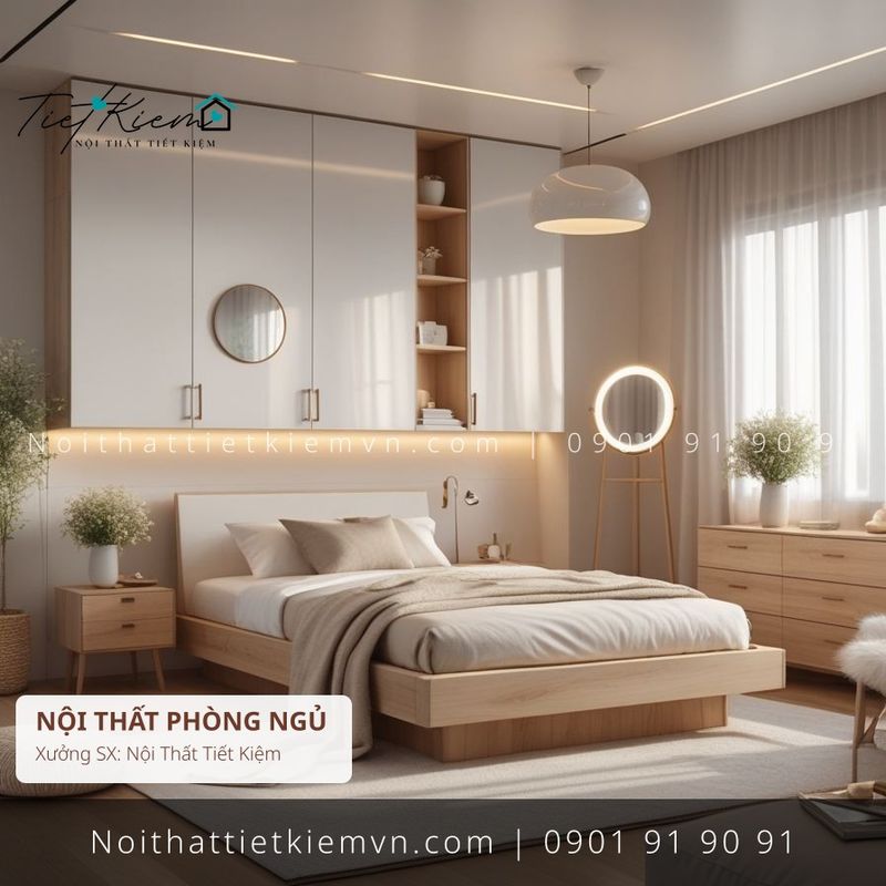 19+ mẫu giường đôi minimal giá rẻ - Giường Ngủ - Nội Thất Tiết Kiệm