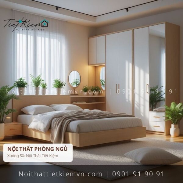 19 mẫu giường đơn màu trắng cho phòng khách giá rẻ 1 Giường Ngủ Nội Thất Tiết Kiệm HCM