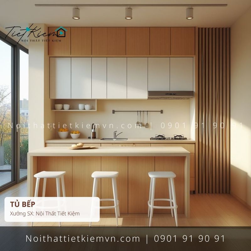 19 mẫu thi công tủ bếp hiện đại luxury đẽp giá rẻ - Thi Công Tủ Bếp - Nội Thất Tiết Kiệm
