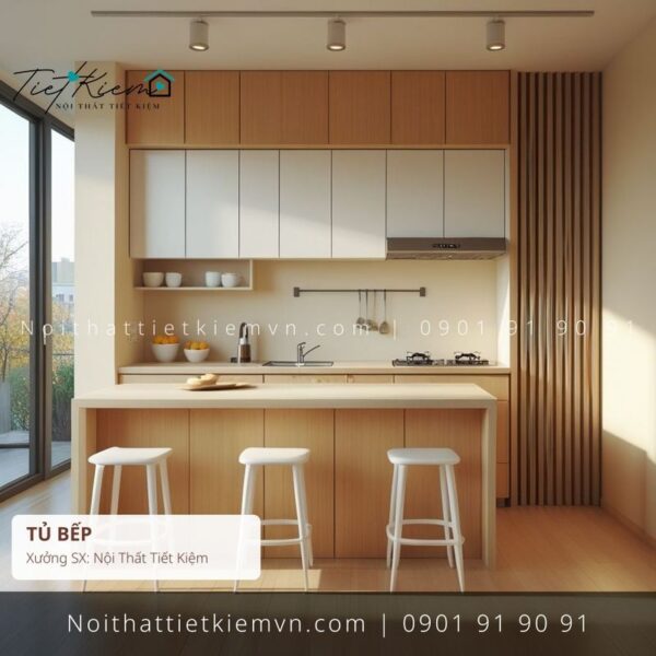 19+ mẫu tủ bếp cửa kính Tân Bình giá rẻ 1 Tủ Bếp Nội Thất Tiết Kiệm HCM