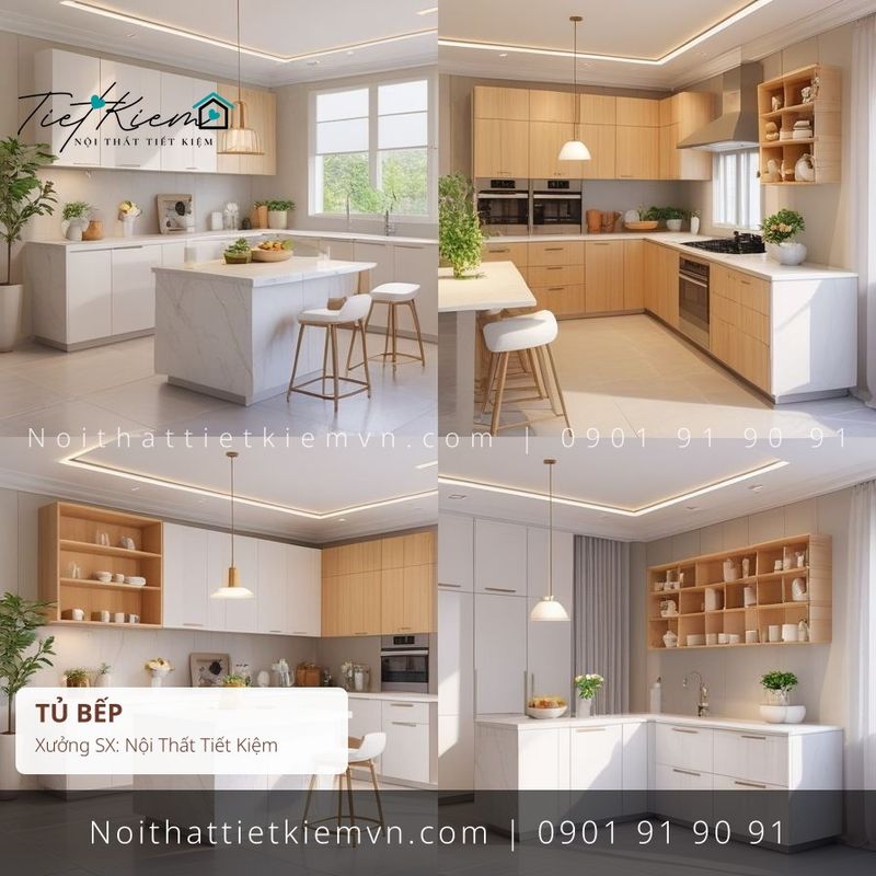 19 mẫu tủ bếp thông minh màu xám cho nhà phố giá rẻ - Tủ Bếp - Nội Thất Tiết Kiệm