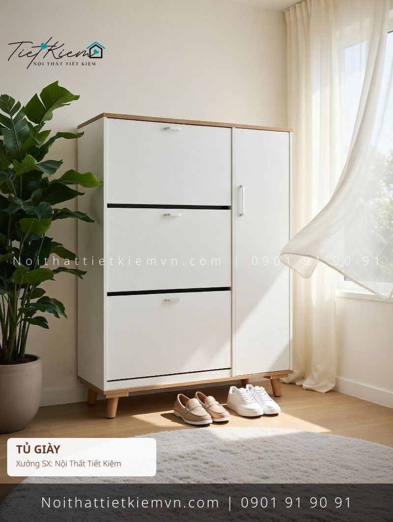 19 mẫu tủ giầy cửa lùa luxury HCM giá rẻ - Tủ Giày - Nội Thất Tiết Kiệm