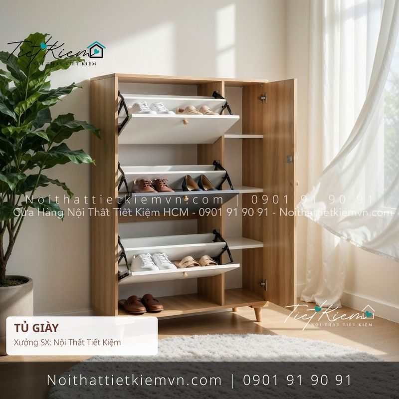 19 mẫu tủ giầy cửa lùa sồi đẹp giá rẻ - Tủ Giày - Nội Thất Tiết Kiệm