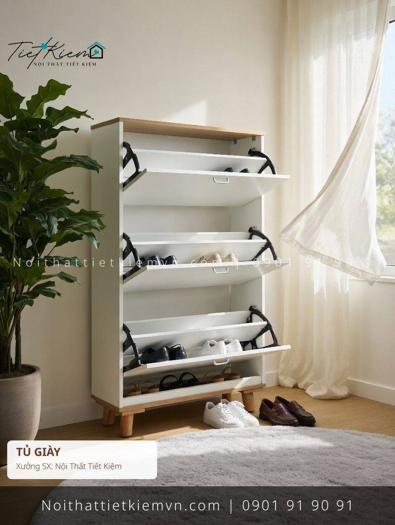 19 mẫu tủ giầy cửa mở quận 1 hiện đại giá rẻ - Tủ Giày - Nội Thất Tiết Kiệm