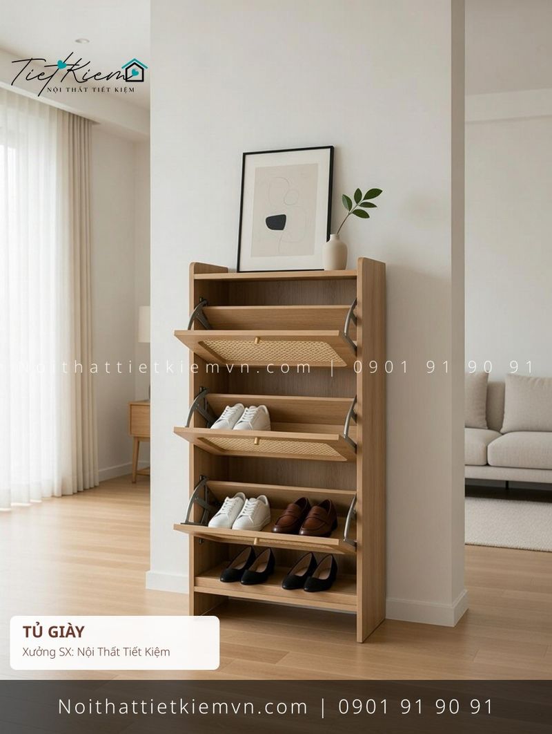 19 mẫu tủ giầy cửa mở quận 1 hiện đại giá rẻ - Tủ Giày - Nội Thất Tiết Kiệm