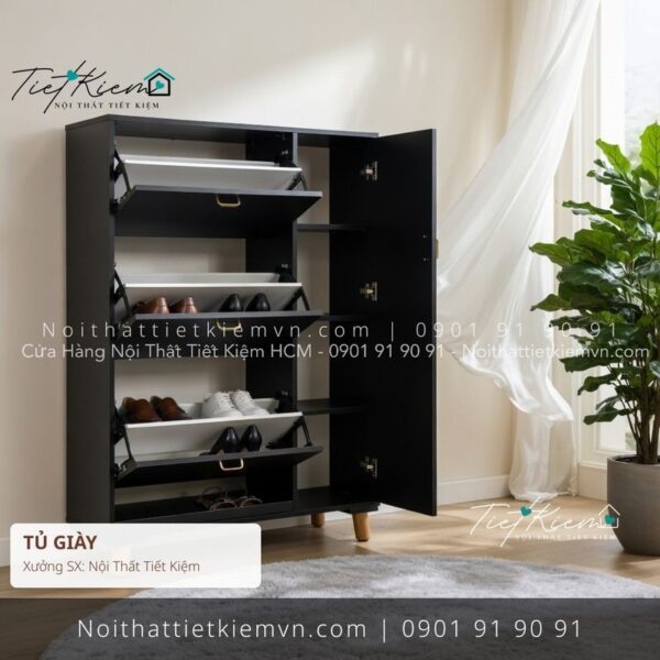 19 mẫu tủ giầy dép có ghế cho nhà phố giá rẻ 1 Tủ Giày Nội Thất Tiết Kiệm HCM