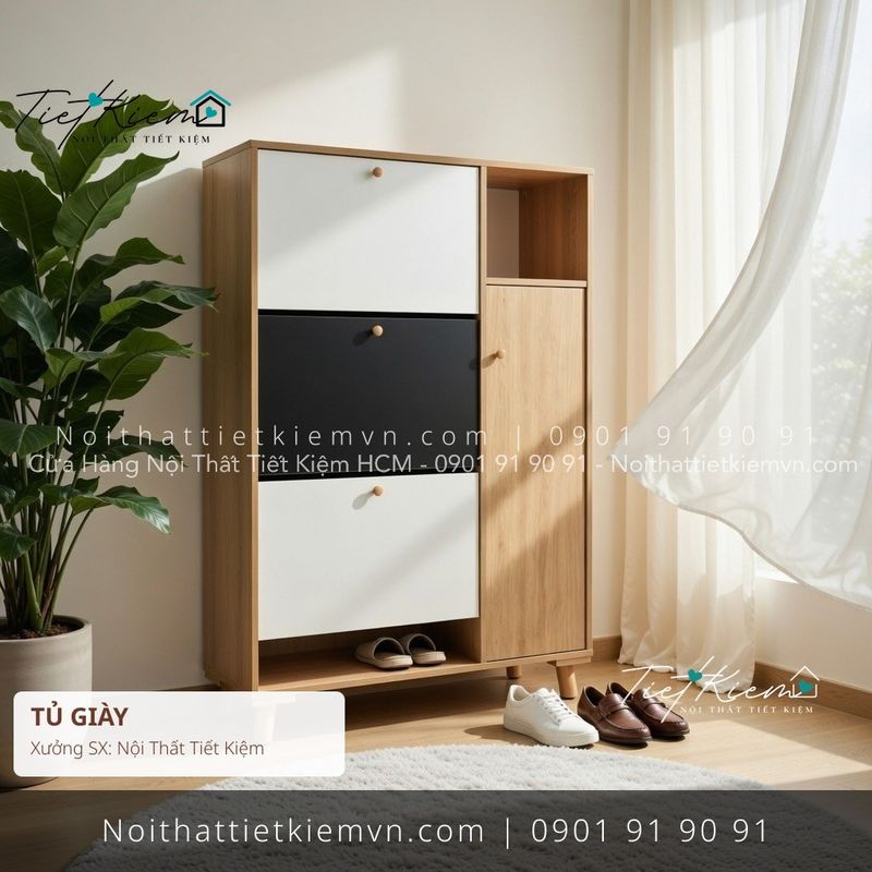 19 mẫu tủ giầy dép có ghế cho nhà phố giá rẻ - Tủ Giày - Nội Thất Tiết Kiệm