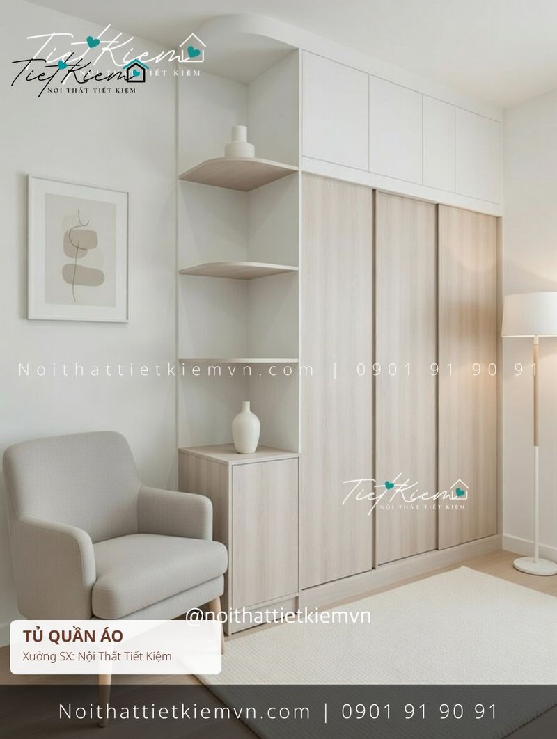 19+ mẫu tủ quần áo cánh lùa MDF đẹp giá rẻ - Tủ Quần Áo - Nội Thất Tiết Kiệm