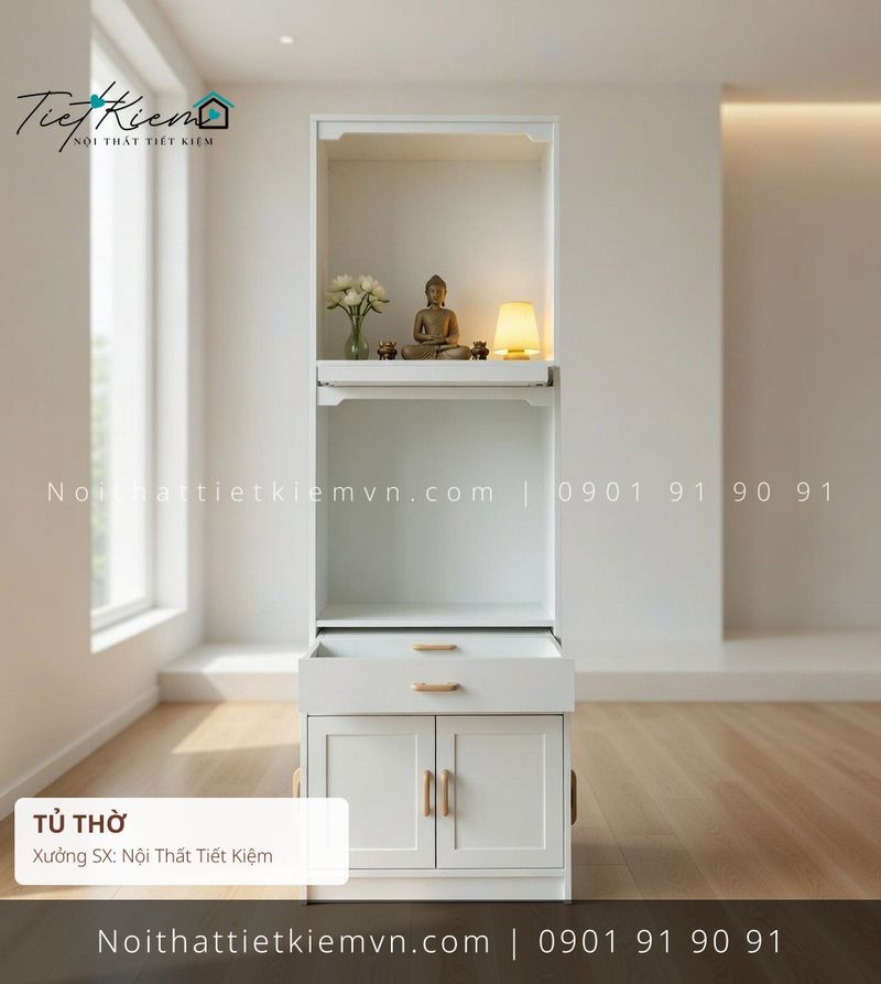 19 mẫu tủ thờ để sàn MDF quận 1 giá rẻ - Tủ Thờ - Bàn Thờ - Nội Thất Tiết Kiệm