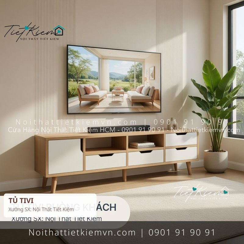 19 mẫu tủ tv trẻ trung giá rẻ - Kệ Tủ Tivi - Nội Thất Tiết Kiệm