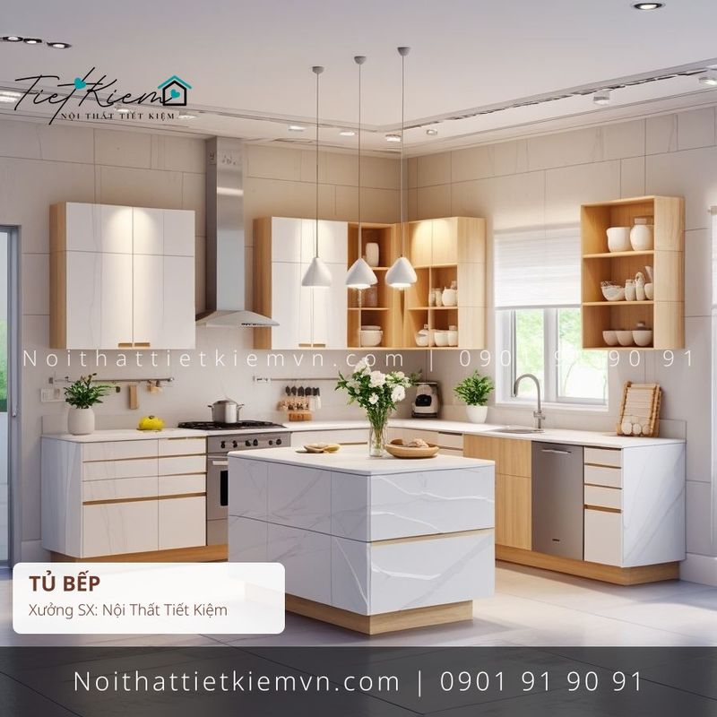 19+ tủ bếp cánh lùa cánh lật thông minh giá rẻ - Tủ Bếp - Nội Thất Tiết Kiệm