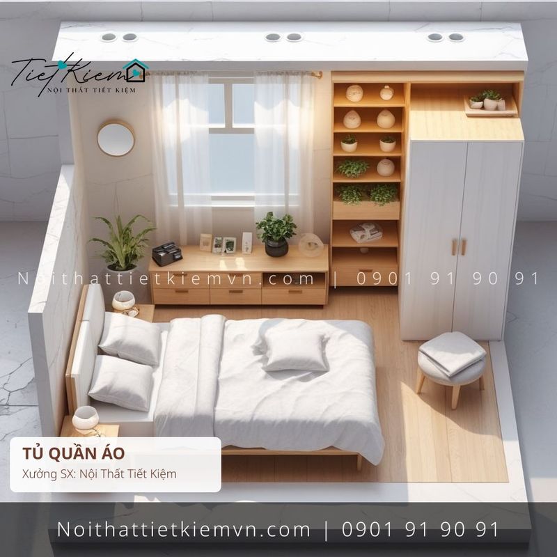 19+ tủ quần áo cánh lùa phối gỗ giá rẻ - Tủ Quần Áo - Nội Thất Tiết Kiệm