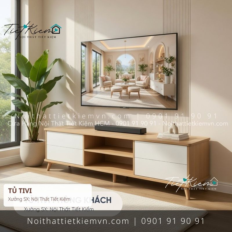 19+ tủ tivi MDF hiện đại HCM giá rẻ - Kệ Tủ Tivi - Nội Thất Tiết Kiệm