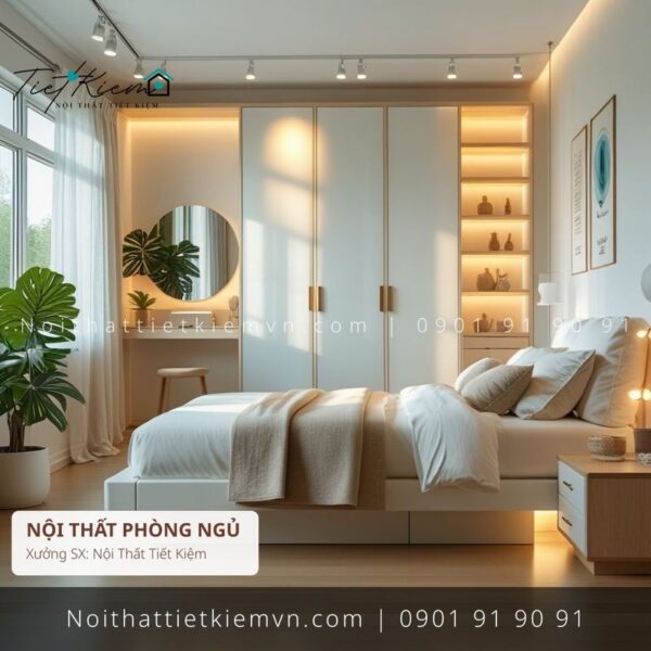 3+ giường hiện đại luxury sang trọng giá rẻ 1 Giường Ngủ Nội Thất Tiết Kiệm HCM