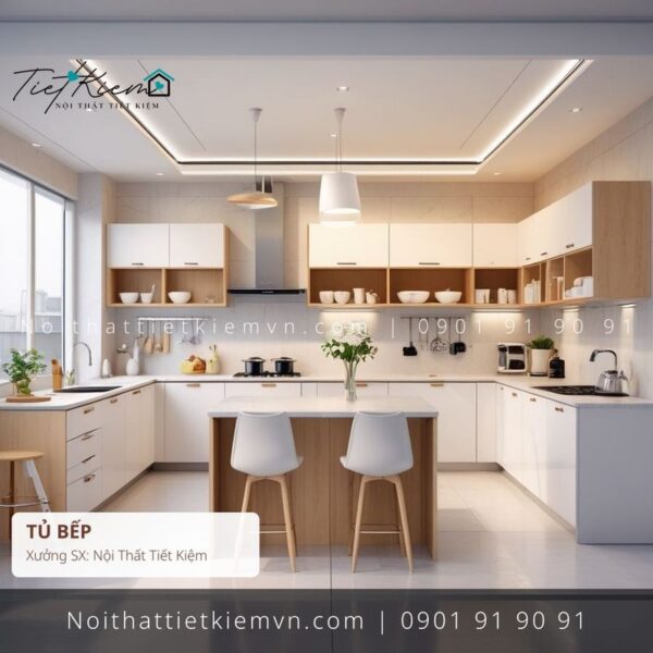 3+ lắp đặt tủ bếp Japandi HCM giá rẻ 1 Thi Công Tủ Bếp Nội Thất Tiết Kiệm HCM