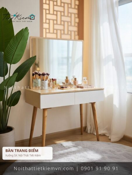 3+ mẫu bàn trang điểm gỗ decor giá rẻ 1 Bàn Trang Điểm Nội Thất Tiết Kiệm HCM