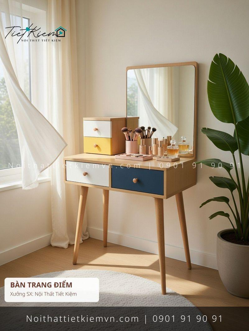 3+ mẫu bàn trang điểm gỗ decor giá rẻ - Bàn Trang Điểm - Nội Thất Tiết Kiệm