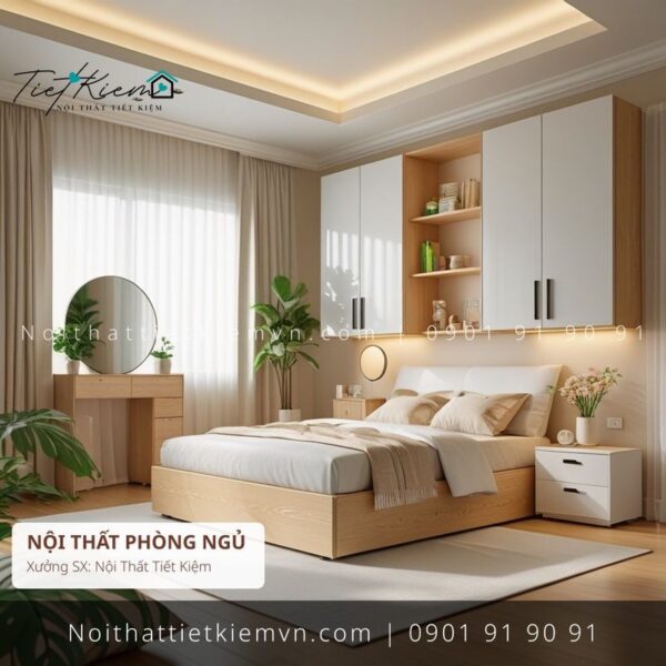 3 mẫu giường MDF giá rẻ HCM 1 Giường Ngủ Nội Thất Tiết Kiệm HCM