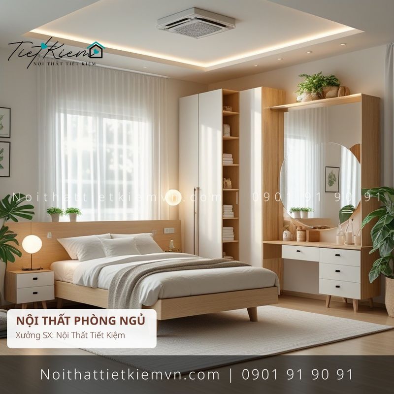 3 Mẫu Giường MDF Giá Rẻ HCM Bền Đẹp, Hiện Đại | Nội Thất Tiết Kiệm