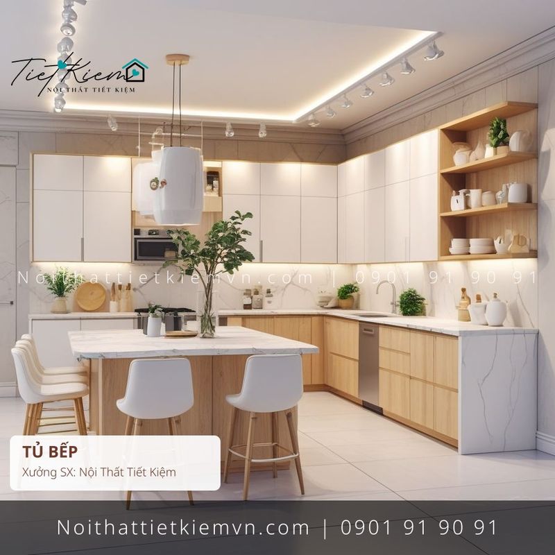 Thi Công Tủ Bếp đẹp giá rẻ tại Nội Thất Tiết Kiệm HCM 3+ mẫu thi công tủ bếp gỗ gỗ nhỏ gọn giá rẻ - Thi Công Tủ Bếp - Nội Thất Tiết Kiệm