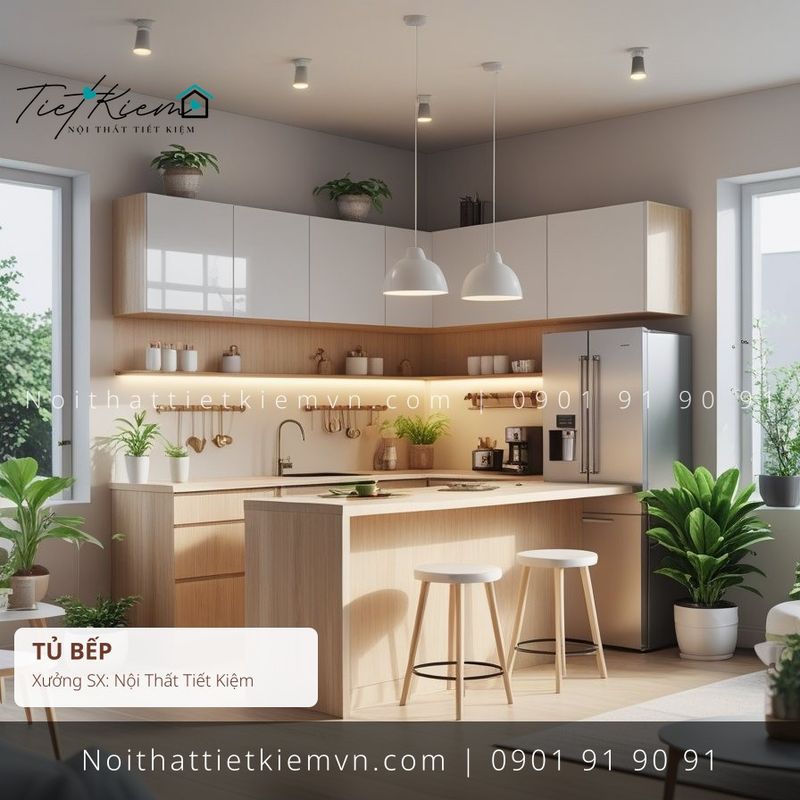 3 mẫu thi công tủ bếp HCM Gò Vấp đẽp giá rẻ - Thi Công Tủ Bếp - Nội Thất Tiết Kiệm