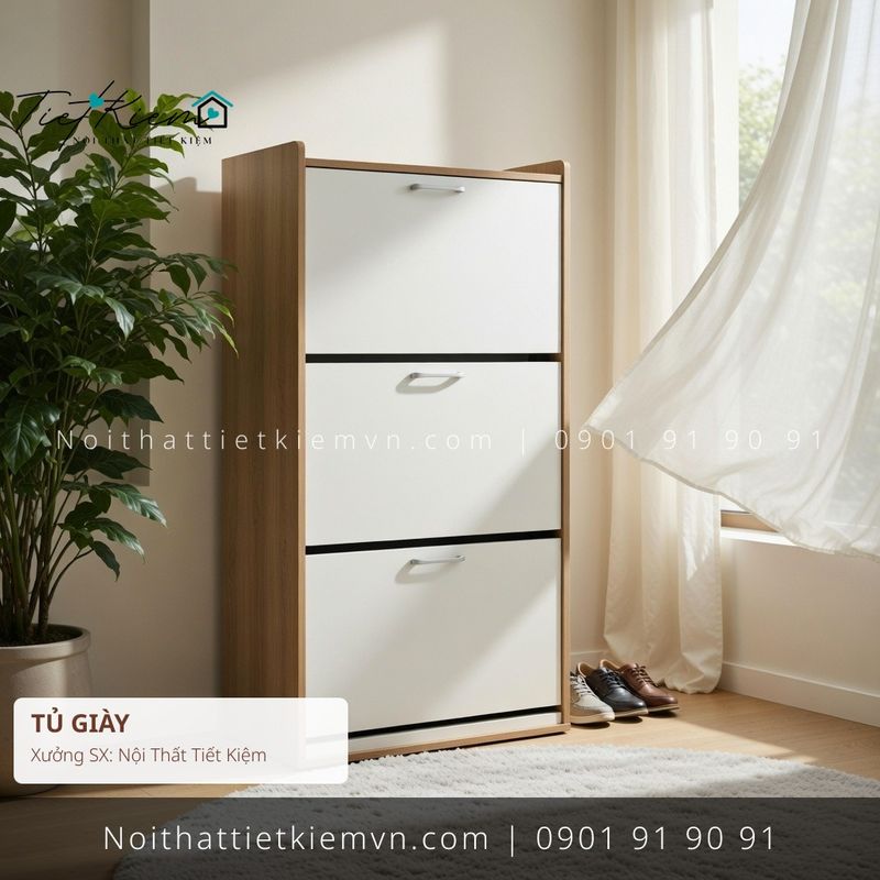 Tủ Giày đẹp giá rẻ tại Nội Thất Tiết Kiệm HCM 3+ mẫu tủ dếp TPHCM giá rẻ - Tủ Giày - Nội Thất Tiết Kiệm