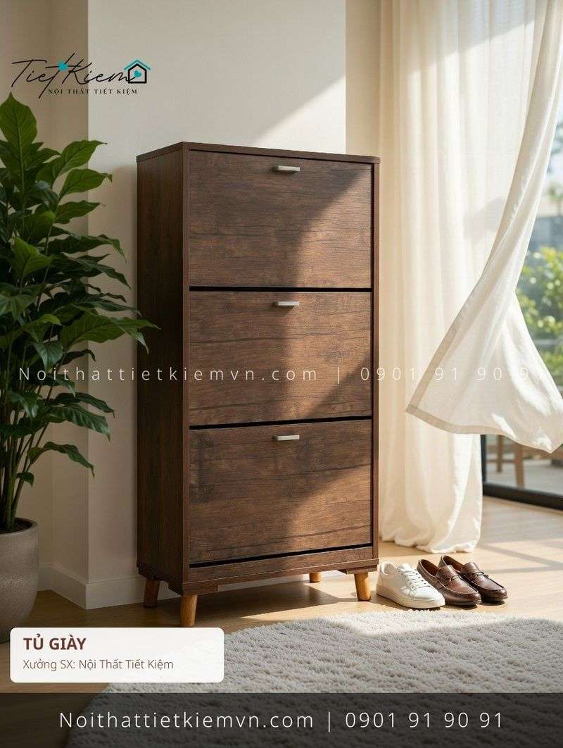 3 mẫu tủ giầy cửa lùa Gò Vấp giá rẻ - Tủ Giày - Nội Thất Tiết Kiệm