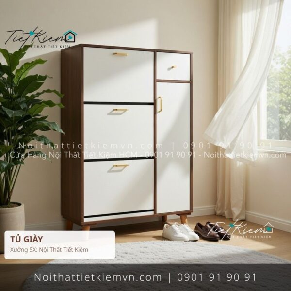 3+ mẫu tủ giầy siêu mỏng MDF cho biệt thự giá rẻ 1 Tủ Giày Nội Thất Tiết Kiệm HCM